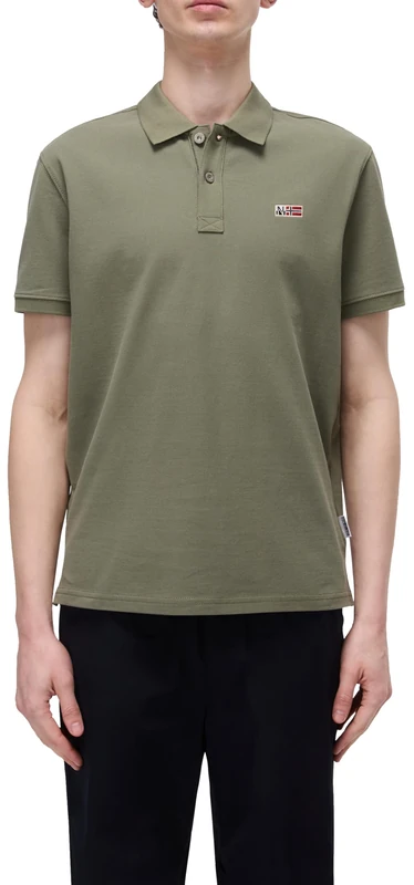 Napapijri Eruggy Short Sleeve Polo Shirt Dark Green