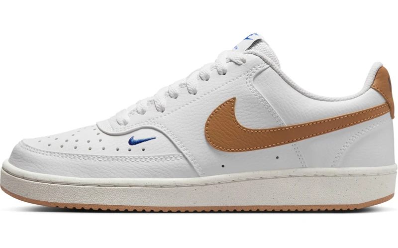 Nike Women's W Court Vision LO NN Sneaker, White/Flax-Game Royal-Sail, 6