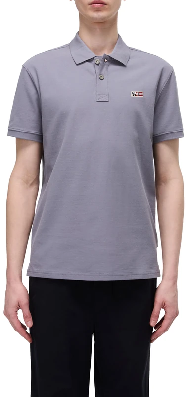 Napapijri Eruggy Short Sleeve Polo Shirt Grey