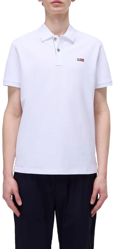 Napapijri Eruggy Short Sleeve Polo Shirt White