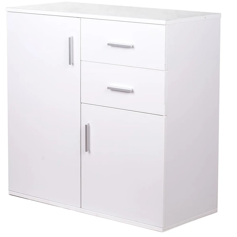 BAKAJI Chest of Drawers, Wood, White, 35x80x82 cm - Image 1
