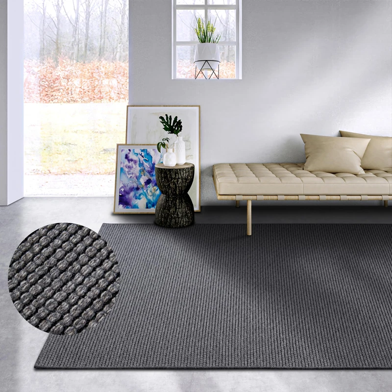 Villeroy & Boch Charles Wool Rug, Natural Living Room Rug, Virgin Wool & Environmentally Friendly, Boho Skandi Rug Wool for Living Room, Bedroom, Dining Room, Hallway, Natural Grey Beige, 160 x 230 cm - Image 1