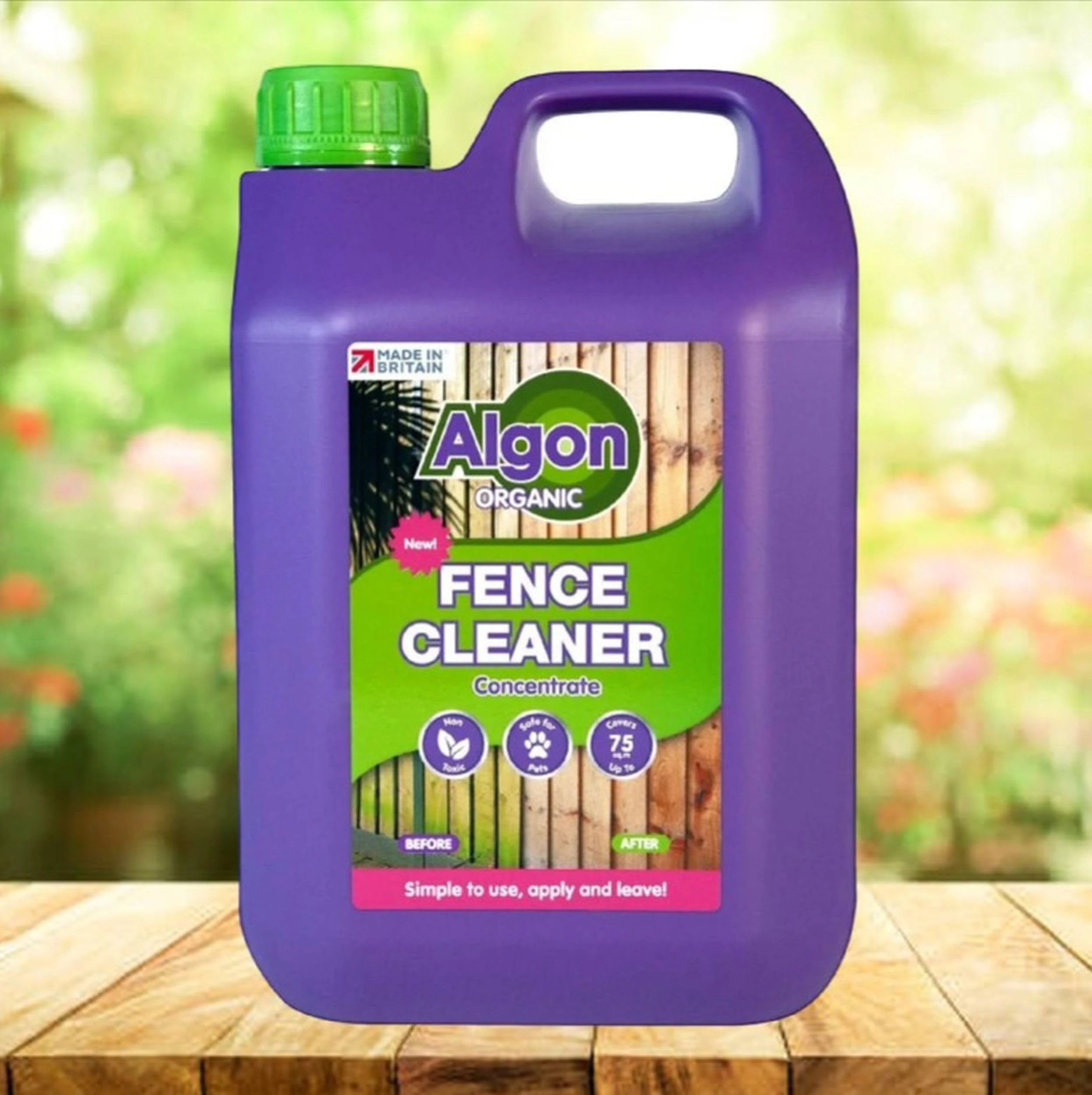 Algon Organic Fence & Outdoor Furniture Cleaner Concentrated Algae Remover Pet Safe 2.5L
