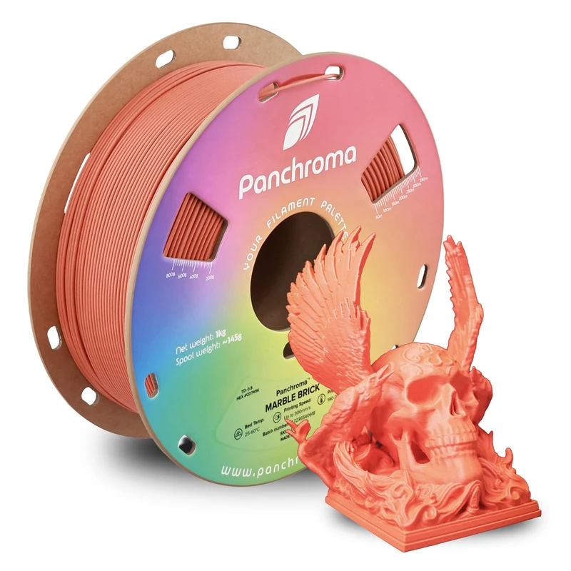 Polymaker Panchroma Marble Brick 1.75mm 1kg 3D Printing PLA Filament, Fits Most FDM 3D Printers