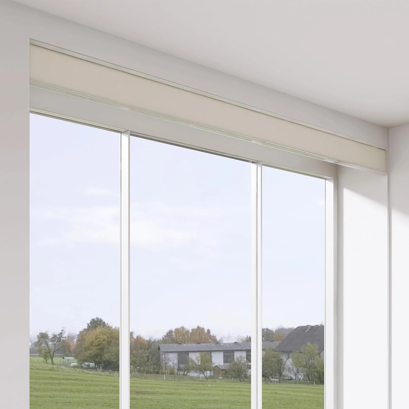 ZSTARR PVC Curtain Boxes Vertical Blind Valance Simple Roller Blinds Cornice Board Cornice Boxes Pelmet Panel for Window