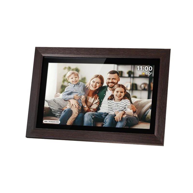 Kruger&Matz Digital Photo Frame FRAMEO 1280 x 1080 pixels 15" Wi-Fi MicroSD Video Clip Playing Timer Weather Wooden Frame KM1102-15