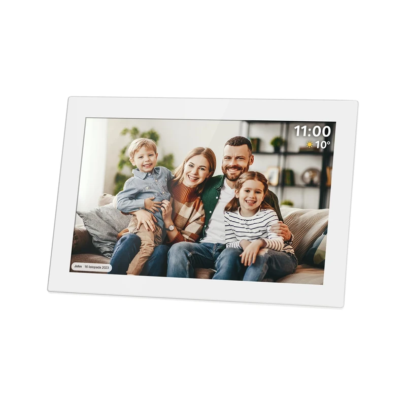Kruger&Matz Digital Photo Frame FRAMEO 1280 x 800 pixels 10.1" Wi-Fi MicroSD Video Clip Play Timer Weather White Frame KM1100W