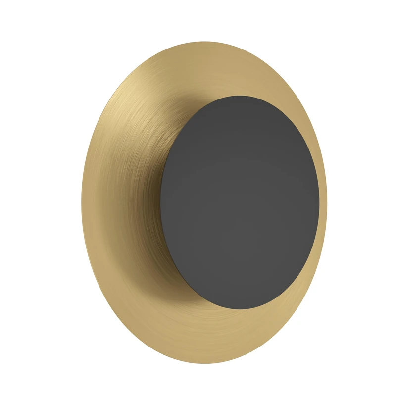 Eglo LED Wall Lamp Tocina, Indoor Mounted Light with Indirect Illumination, Lighting for Hallway and Living Room, Metal in Black Brushed Brass, Warm White
