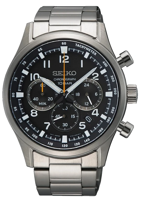 Seiko Men's Analogue Quartz Watch with Stainless Steel Strap SSB447P1, Silver, Classic/Dress