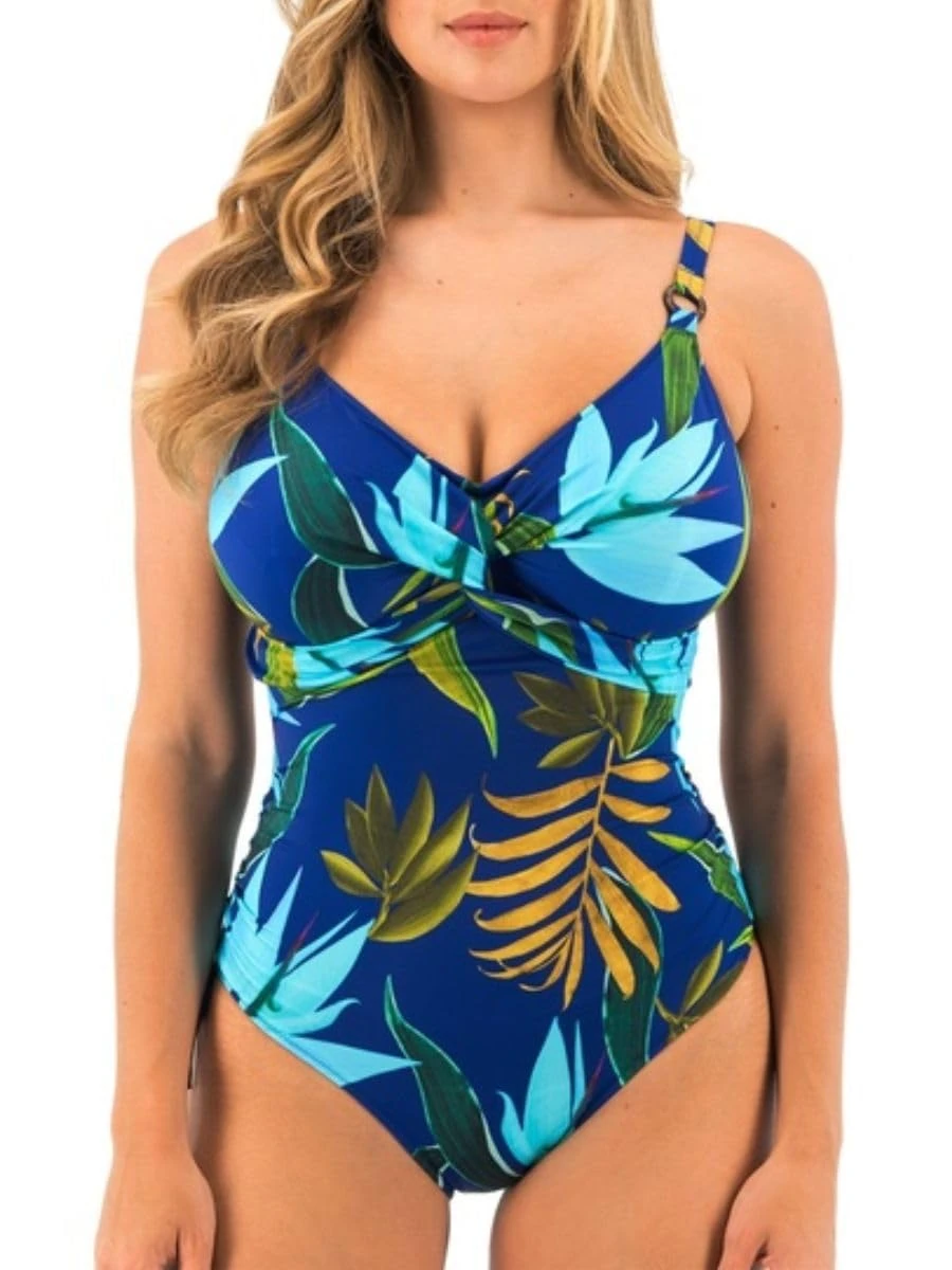 Fantasie 503947 Pichola Twist Front Swimsuit Tropical Blue