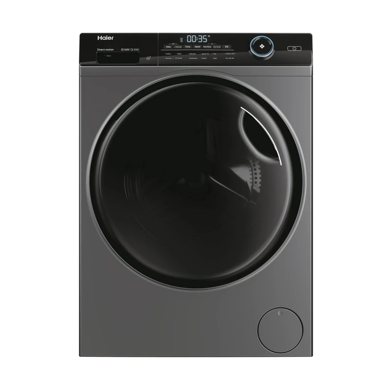 Haier I-Pro Series 5 Freestanding Washer Dryer, 10 Kg Wash + 6 Kg Dry, 1400 RPM, Direct Motion Motor, Wi-Fi, I-Refresh & Anti-Bacterial Treatment, Anthracite, 60x62x85 cm - HWD100-B14959S8NU1