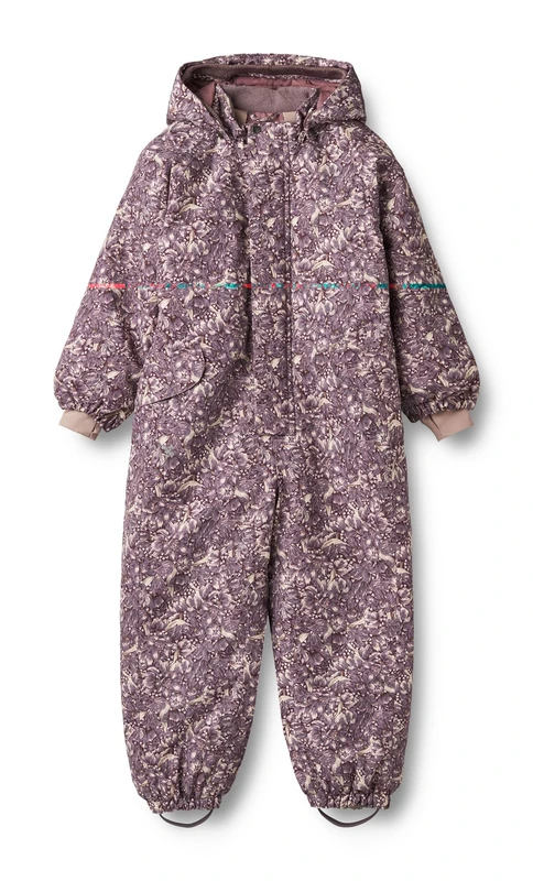 Wheat Kid's Unisex Schneeanzug Skioverall Miko Wasserdicht Atmungsaktiv Grs Zertifziert Snowsuit, 1177 Purple Tulips, 122/7y - Image 1