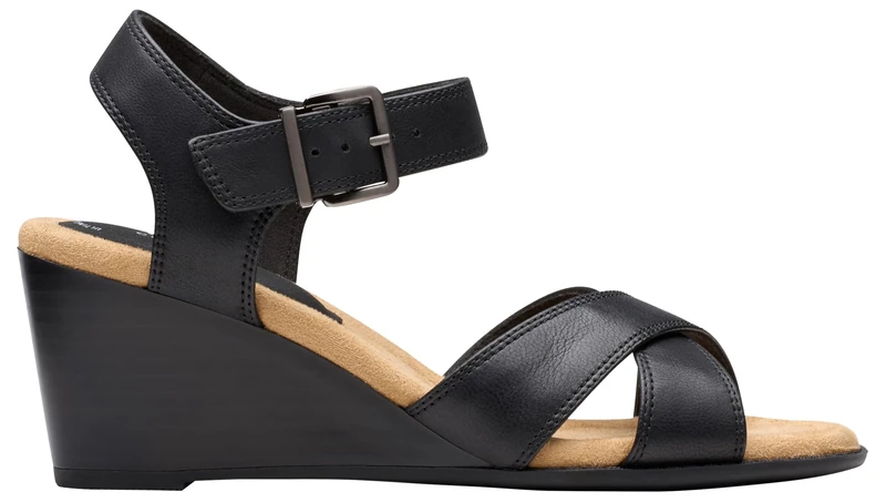 Clarks Emmalae Iris Womens Black Leather, 3