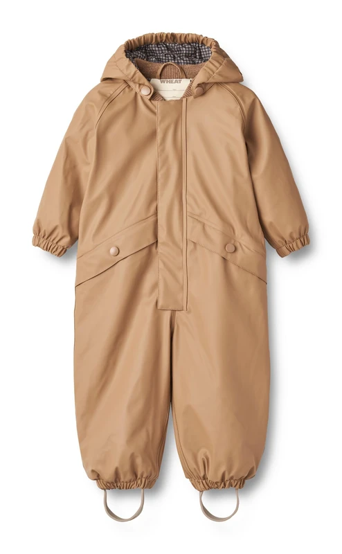 Wheat Unisex Children's Thermal Rain Suit Aiko Size Certified Snowsuit, 3305 Cappuccino, 80