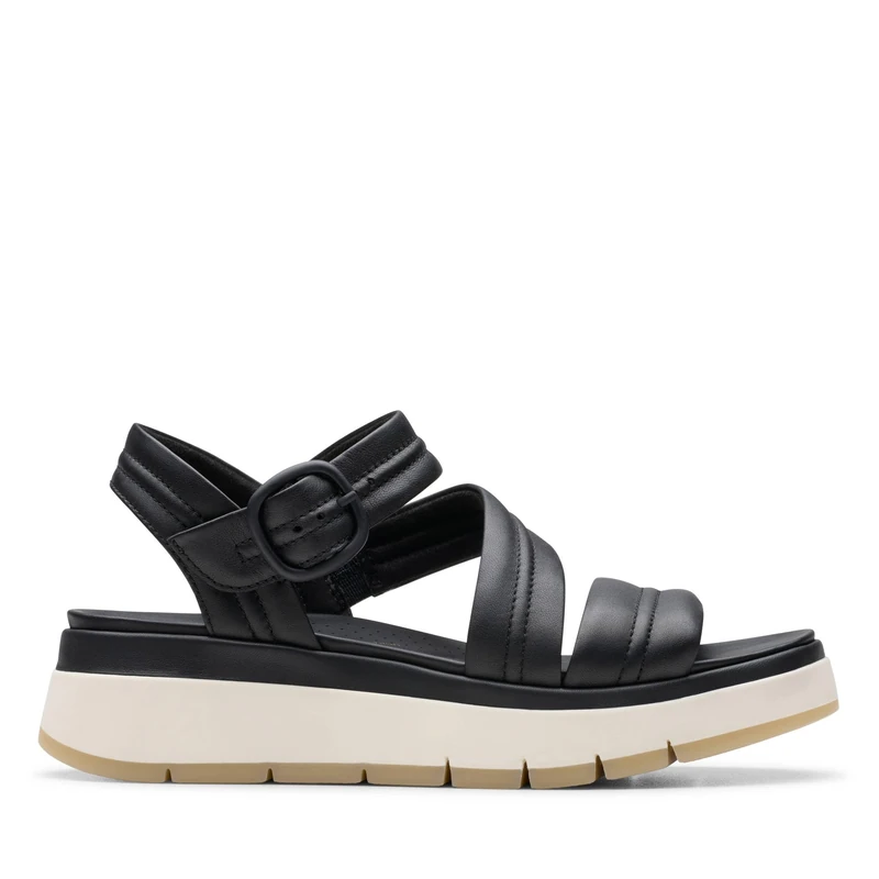 Clarks Tuscan Strap Womens Black Leather, 5.5