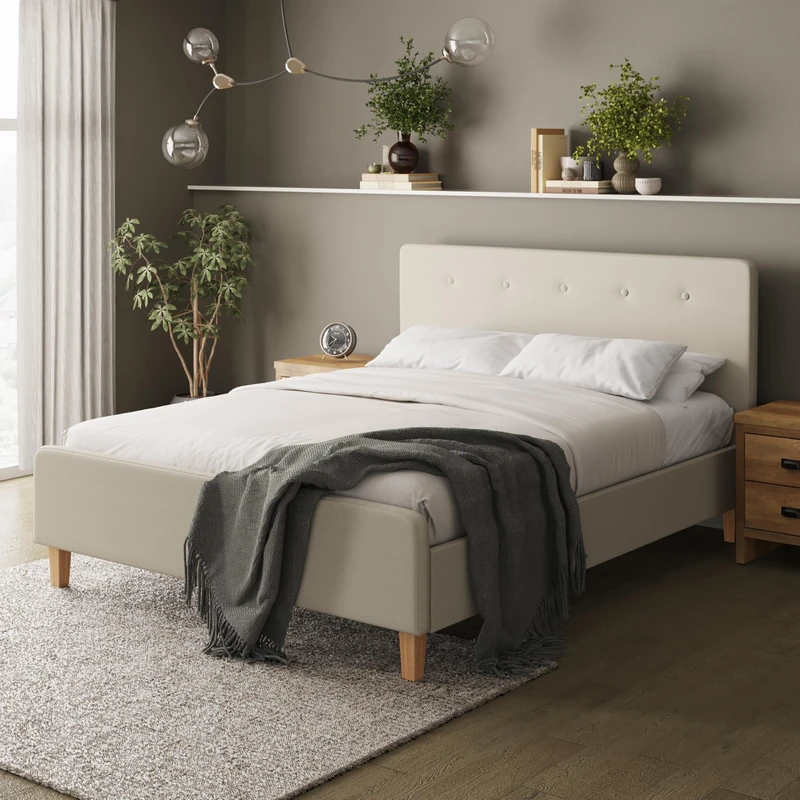 GFW Ashbourne 150cm / 5' King Size Bed Frame Natural