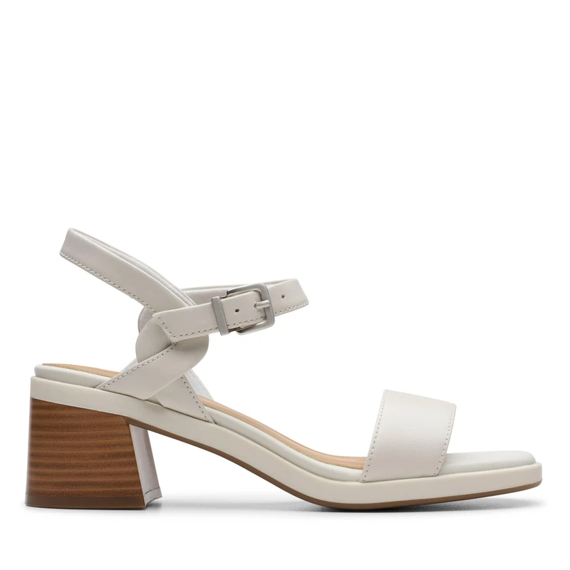 Clarks Jaylan Ray Womens Off White Lea, 7
