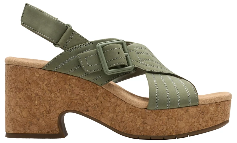 Clarks Nerisa West Womens Sage Nubuck, 5