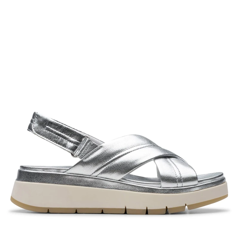 Clarks Tuscan Cross Womens Silver Leather, 4