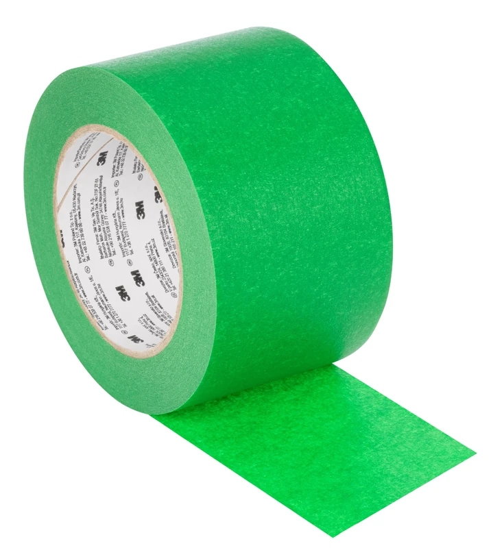 3M™ UV Resistant Masking Tape 2814, Green, 72 mm x 50 m, 0.12 mm, 16 Rolls/Case