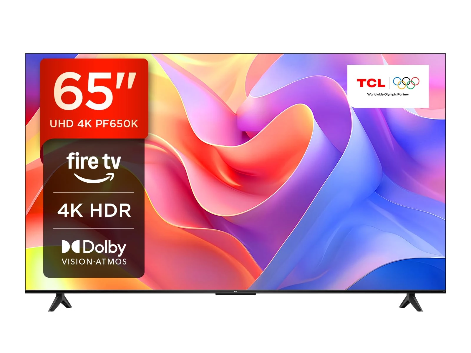 TCL 65PF650K 65-inch 4K Ultra HD, HDR TV, Smart LED Fire TV (Dolby Vision, Dolby Atmos, DTS, HDR 10, Alexa built-in, Airplay2, Miracast)
