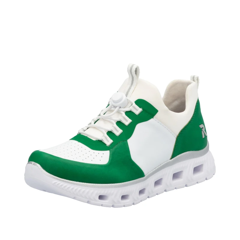 Rieker Women's M6068 Low Trainers, Green, 6.5 UK