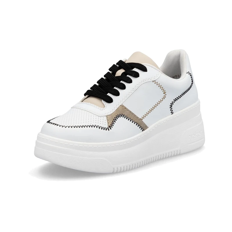 Rieker Women's Lace-Up Shoes in White, White 80, 6 UK