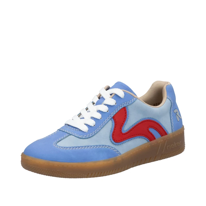 Rieker Low Trainers, White, Blue 10, 4 UK