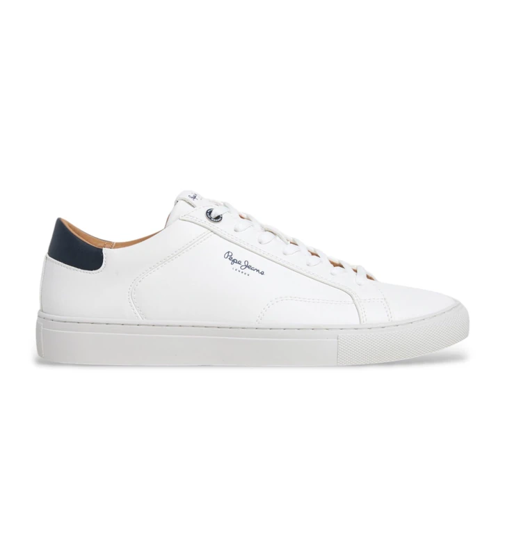 Pepe Jeans London Joe Basic M Men’s Regular Fit Leather Sneakers, Blue Wash - Image 1