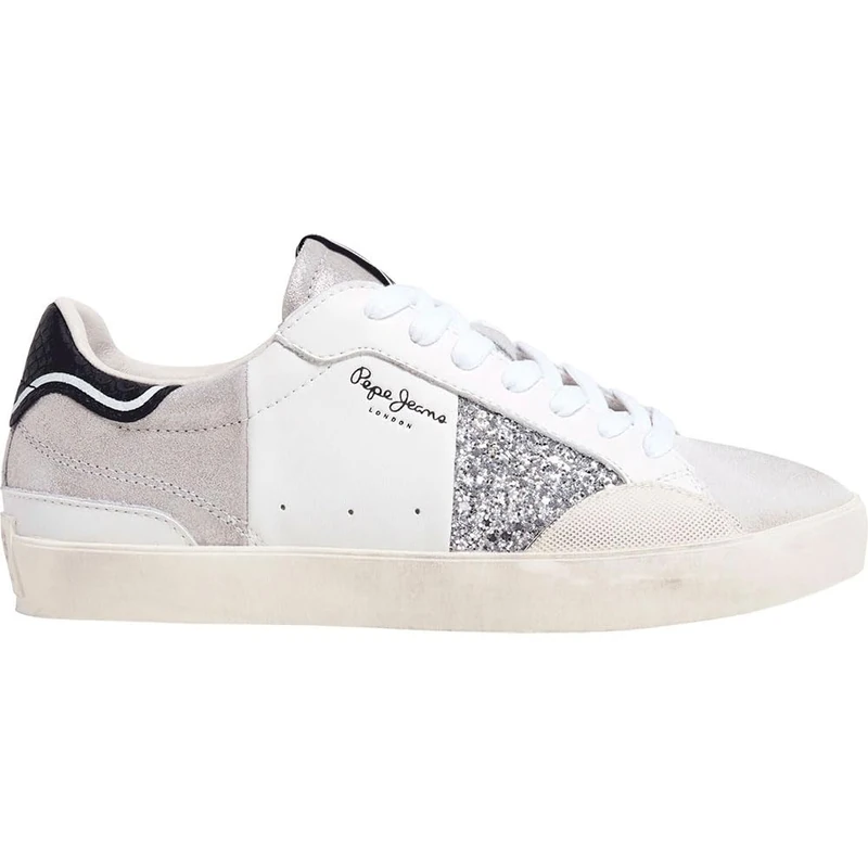 Pepe Jeans Women's Lane W Sneak, Grey Silver, 4 UK