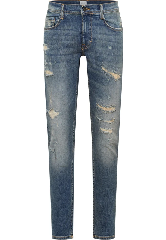 MUSTANG Men's Style Oregon Slim Jeans, Medium Blue 723, 33 W/32 L