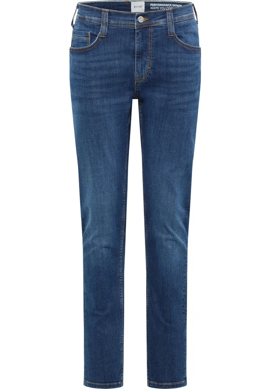 MUSTANG Men's Style Oregon Slim Jeans, Medium Blue 502, 38 W/34 L