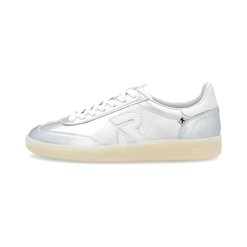 Rieker Women's Lace-Up Shoes in White, Platinum 90 Silver, 8 UK