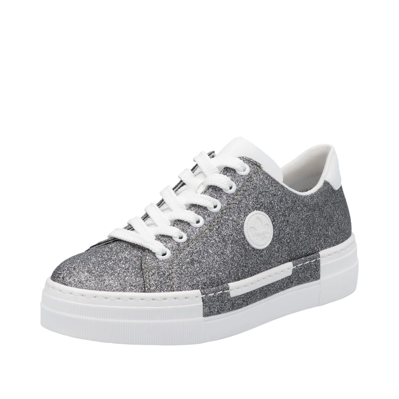 Rieker N49W1 Women's Low-Top Trainers, Platinum 91 Silver, 8 UK