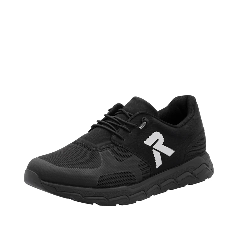 Rieker Men's 09100 Low Trainers, Black/Black, 7.5 UK