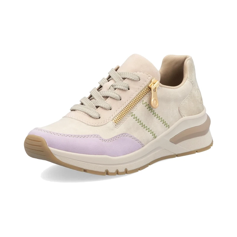 Rieker Women's Comfortable Shoes, M6601, Women's lace-up Shoes, Loose Insole, Beige 60, 7.5 UK