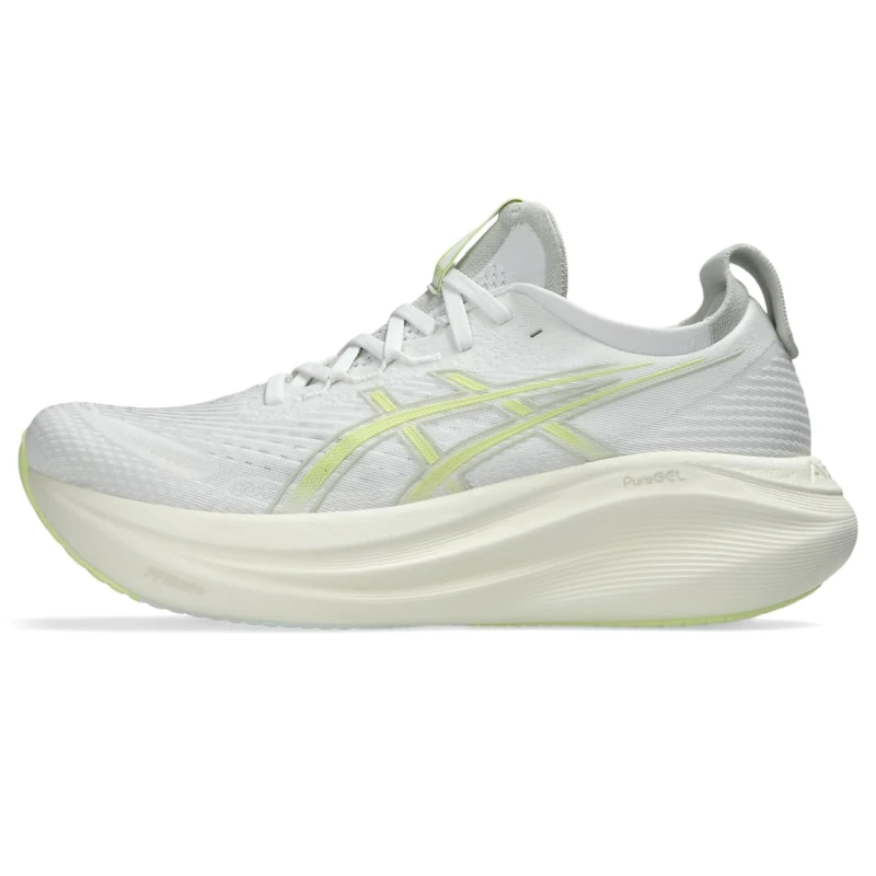ASICS Men's Gel-Nimbus 27 Running Shoe, White/Huddle Yellow, 9.5 UK - Image 1