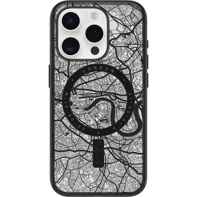 OtterBox Clear Case Series with MagSafe for iPhone 15 Pro, Shockproof, Drop Proof, Ultra-Slim, Protective Case, 3x Tested to Military Standard, London
