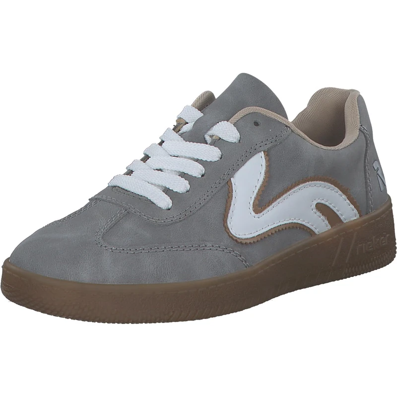 Rieker Low Trainers, White, Grigio Weiss Duene, 43 EU