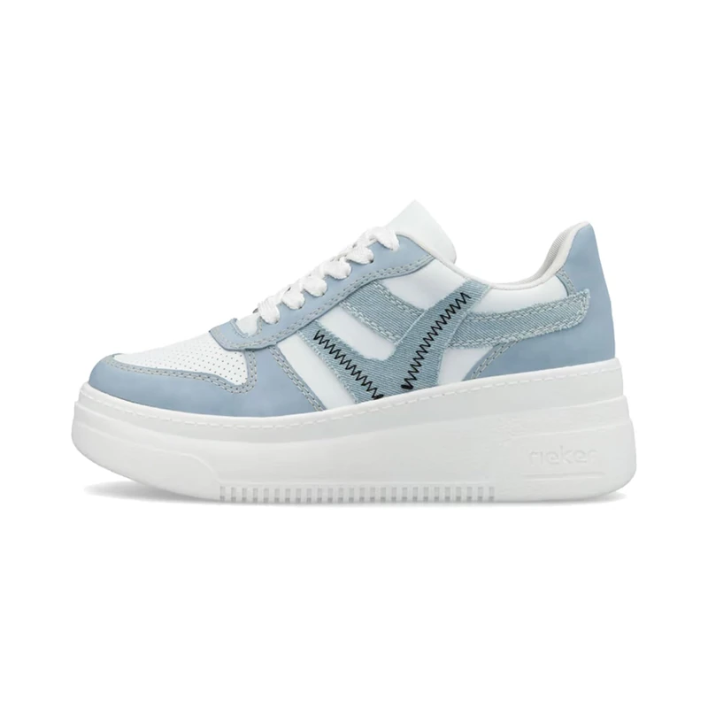 Rieker Women's M7815 Low Trainers, Blue, 6 UK
