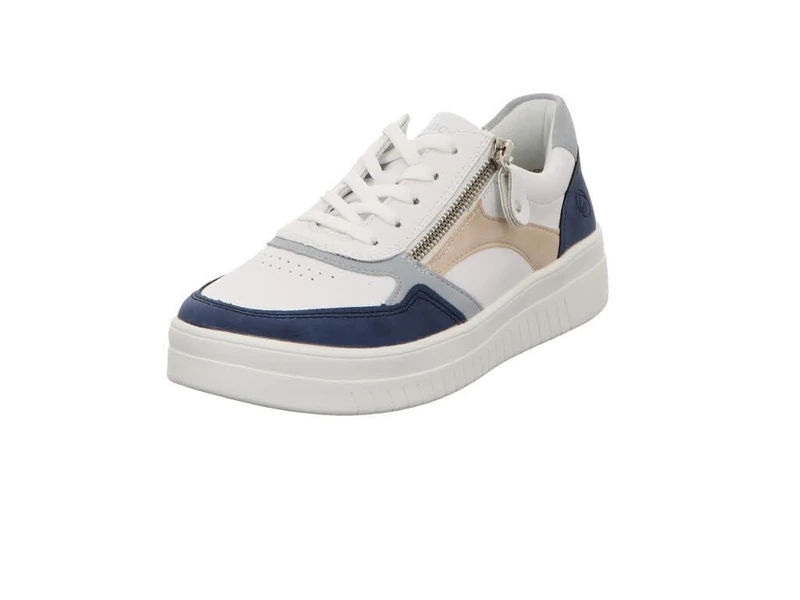 Remonte Women's Comfortable Shoes, D0J01, Women's lace-up Shoes, Loose Insole, White 85, 4 UK