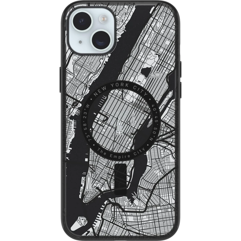 OtterBox Clear Case Series with MagSafe for iPhone 15 Plus, Shockproof, Drop Proof, Ultra-Slim, Protective Case, 3x Tested to Military Standard, New York