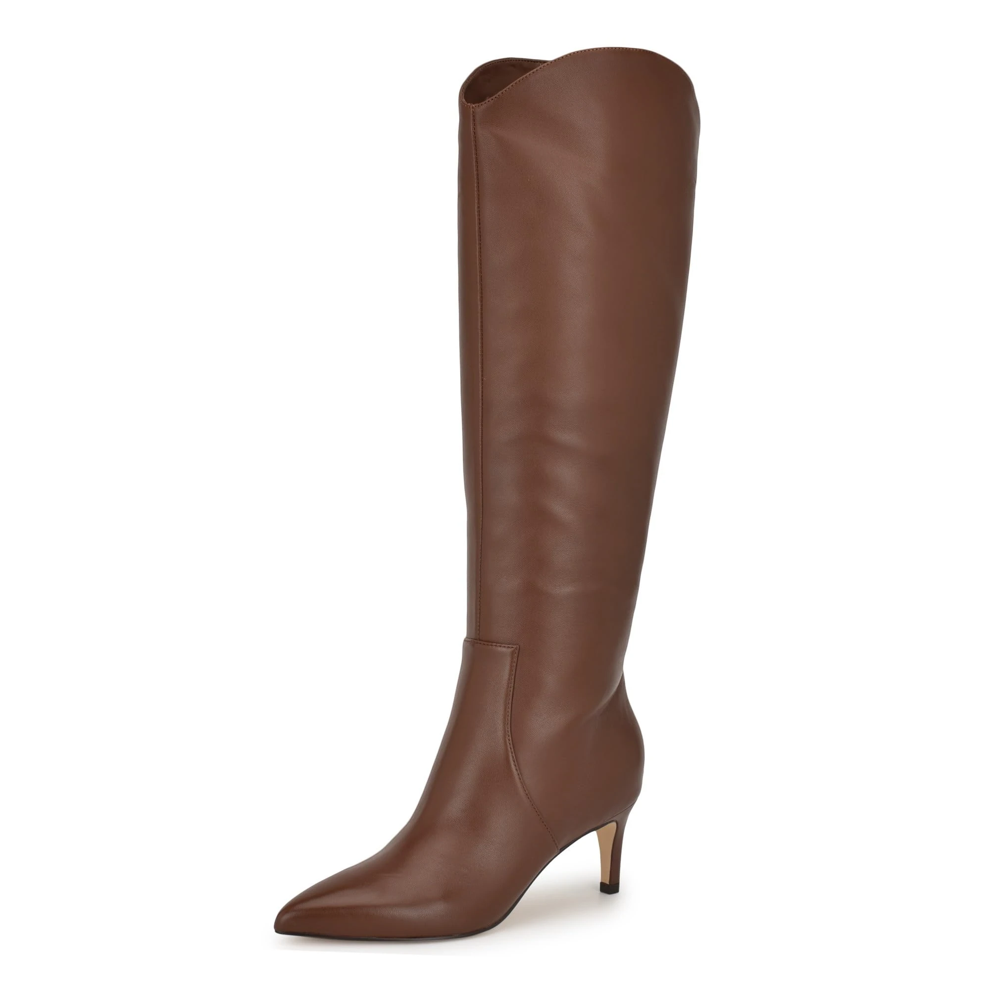 Nine West Women's Sirena Knee High Boot, Medium Brown Leather 210, 7 UK
