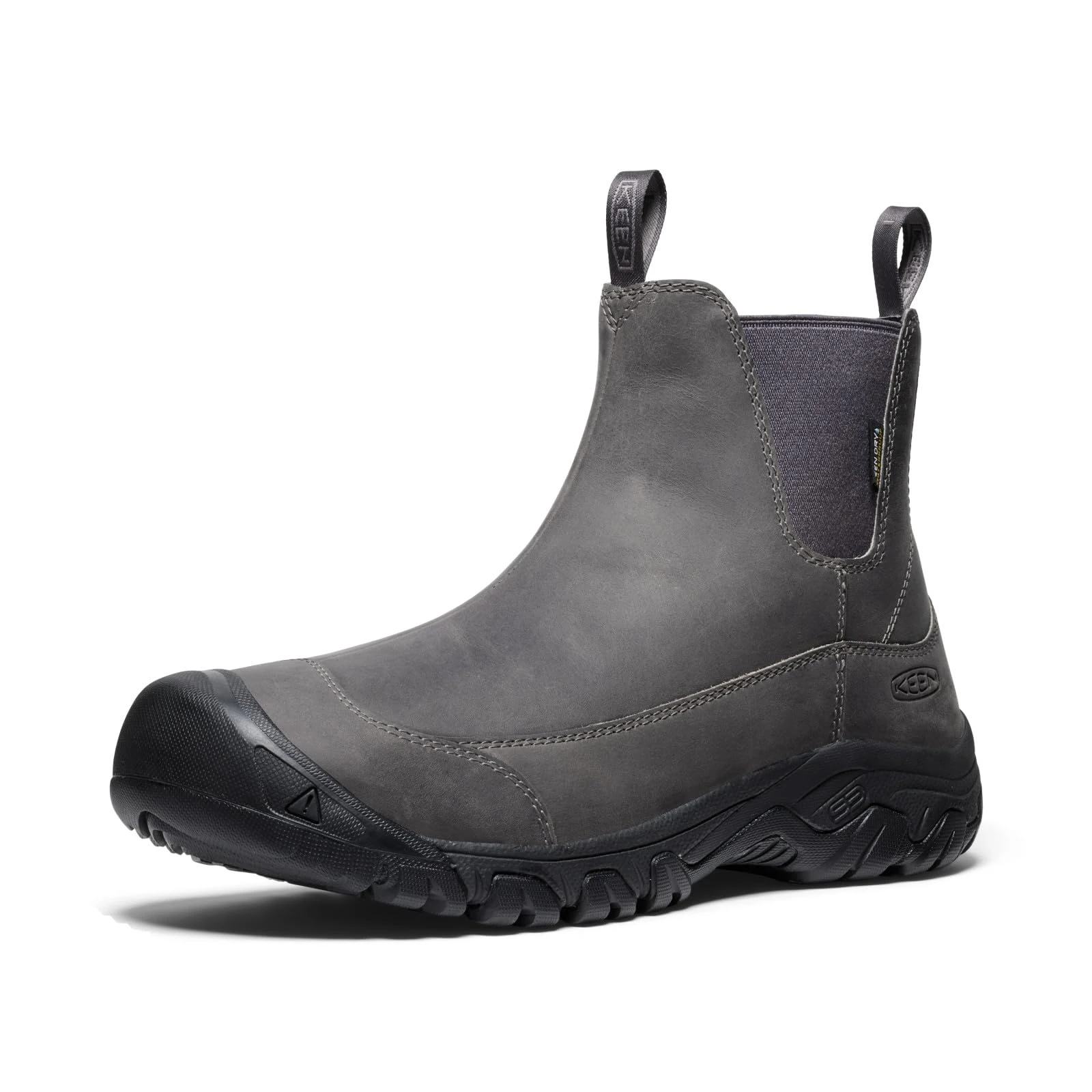 KEEN Men's Anchorage 3 Waterproof Pull On Insulated Snow Boots, Steel Grey/Magnet, 8.5