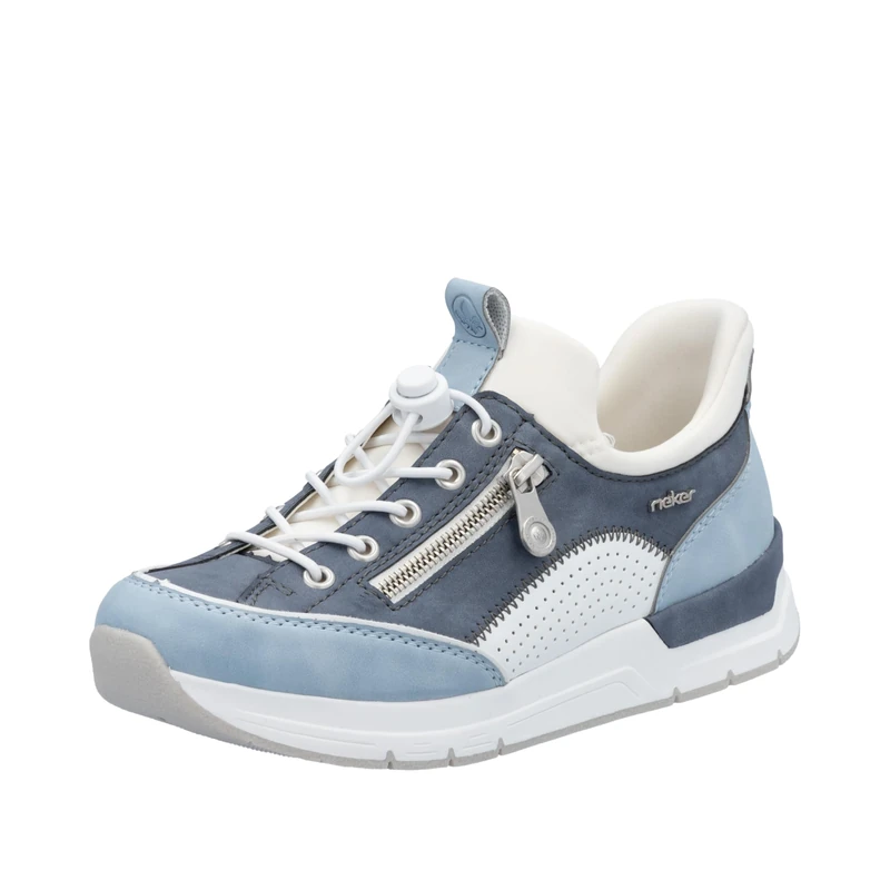 Rieker Women's 58962 Loafer, Blue, 6.5 UK