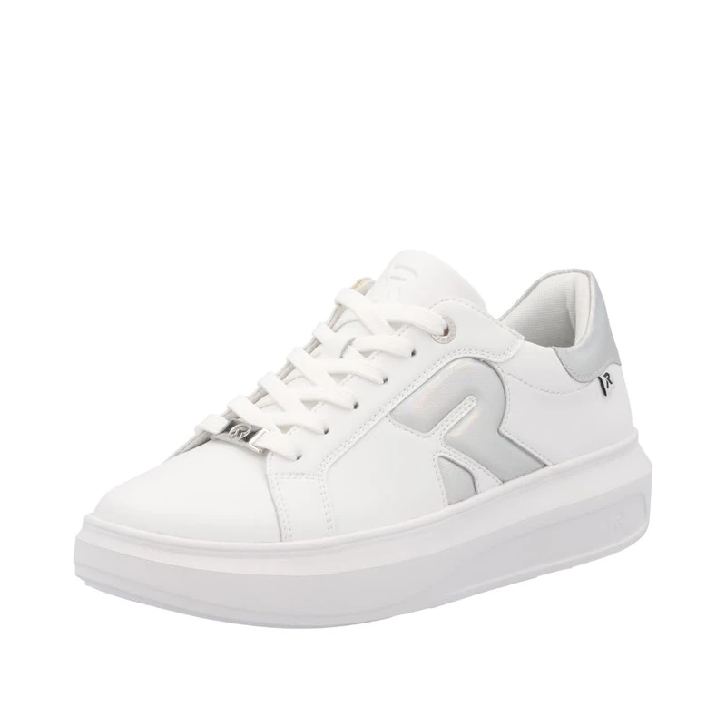 Rieker Women's Sneaker Low Trainers, White Mother of Pearl, 5 UK - Image 1