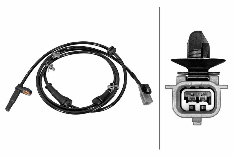 HELLA 6PU 358 219-061 Sensor, wheel speed - 2-pin connector - Cable: 500mm - with clip - Image 1