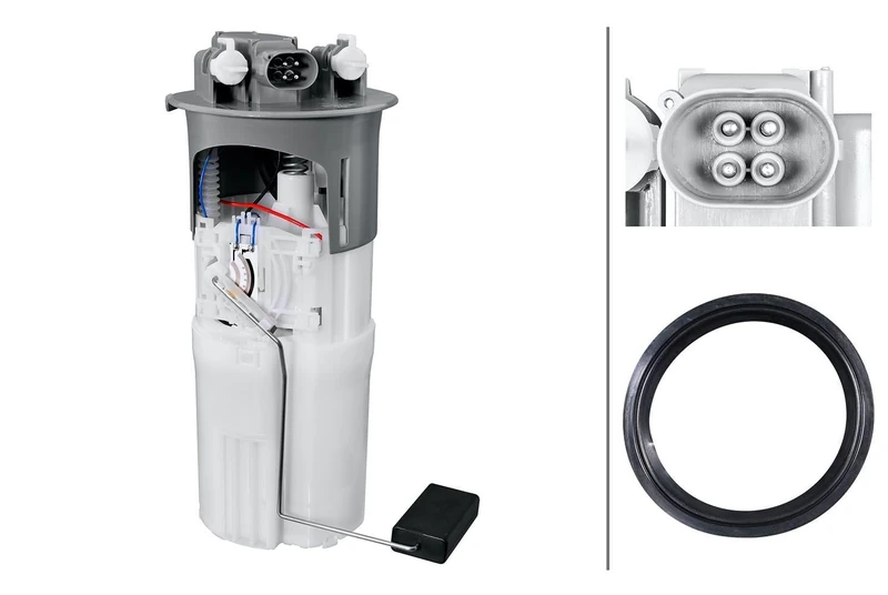 HELLA 8TF 358 306-691 Fuel Feed Unit - Electric - 4-pin connector - with gasket/seal/with fuel sender unit