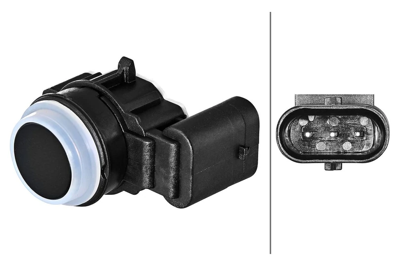 HELLA 6PX 358 270-381 Sensor, park distance control - 3-pin connector - mounting - Paintable