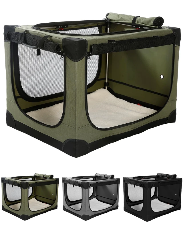 Veraste 30" Soft Collapsible Travel Dog Crate for Medium Dogs,Green